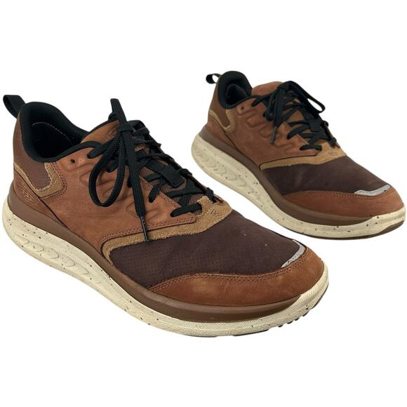 Men's Bison Brown Toasted Coconut KEEN WK400 Leather Walking Shoes 12M 1028171